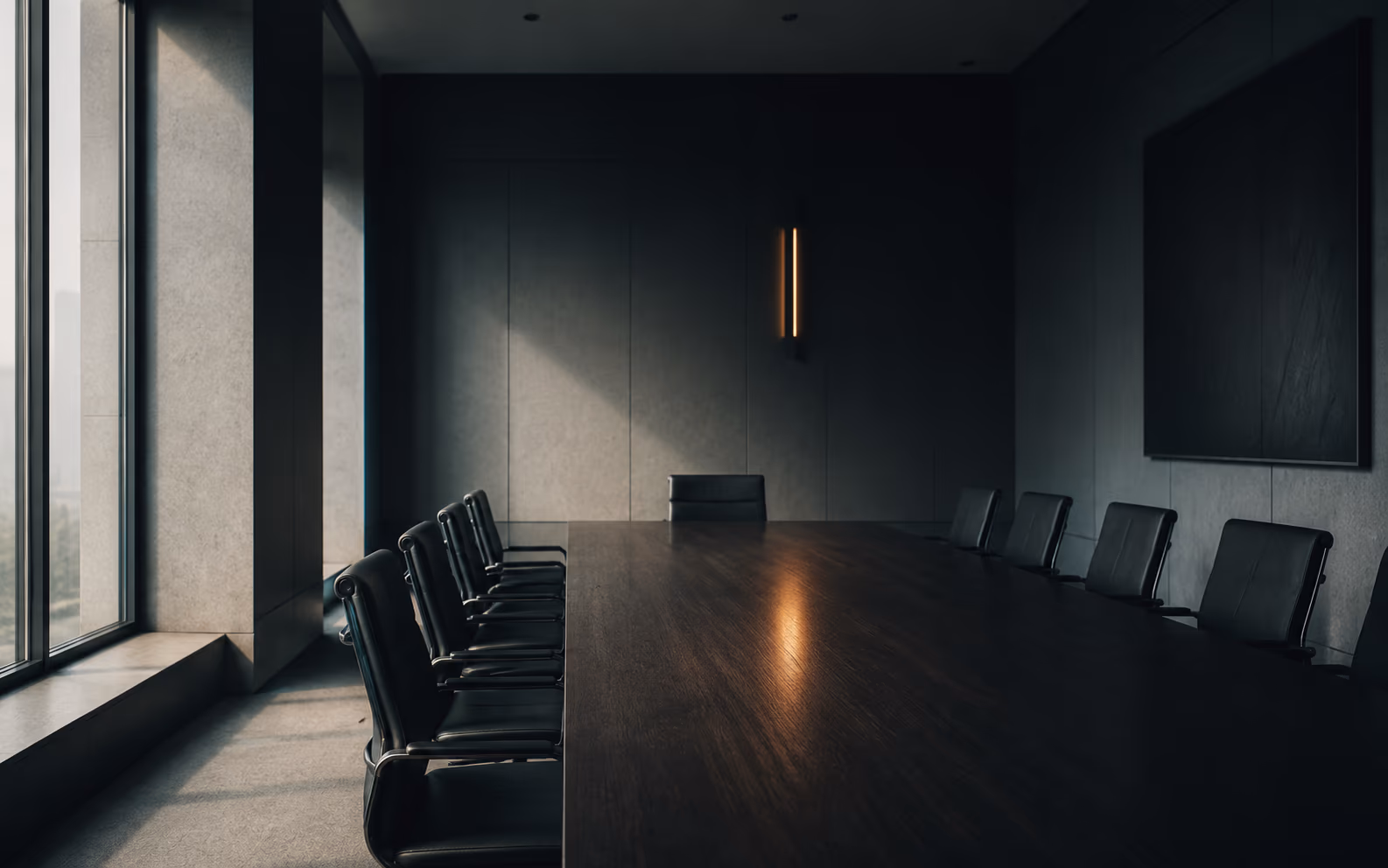 A sala de reunião do escritório