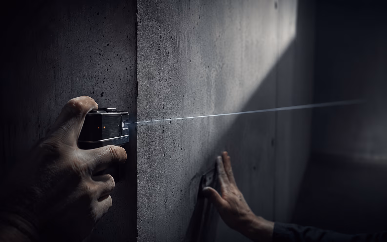 Medição em obra com nível a laser